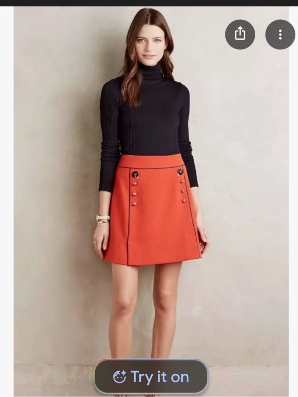 LEIFSDOTTIR Anthropologie High End Regatta Mini Skirt; Excellent Cond; Sz 0